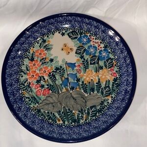 Nwot Polish Pottery Unikat Salad/ bread plate